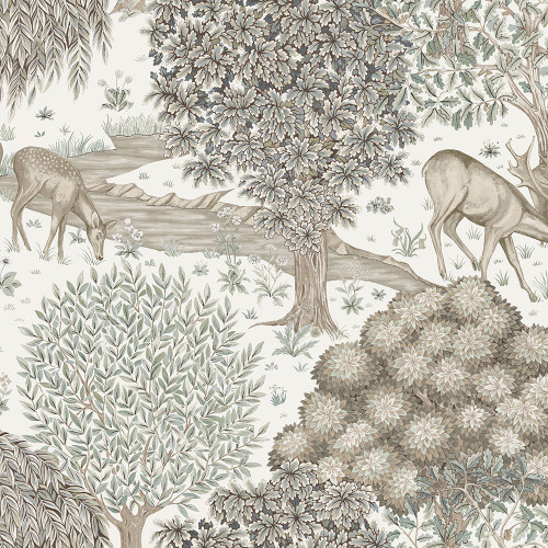 FreeSpirit Fabrics Morden by William Morris The Brook Linen Cream
