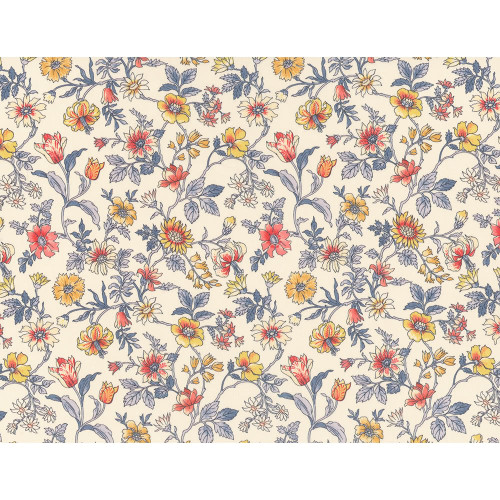 Liberty of London Fabrics Tana Lawn Bloom Serenade Tiger Lily Blue Yellow Orange