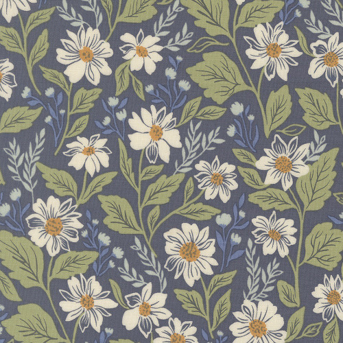 Moda Fabrics True Love Lella Boutique Romance Blooms Floral Twilight Blue