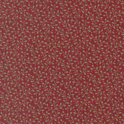 Moda Fabrics Candlelight Christmas 3 Sisters Festive Berry Vine Crimson Red