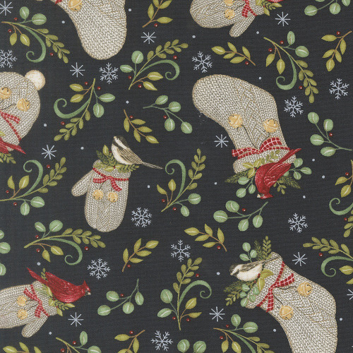 Moda Fabrics When Snow Falls Deb Strain Winter Wear Night Sky Blue
