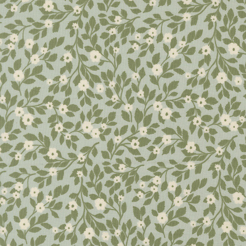 Moda Fabrics True Love Lella Boutique Daydream Posies Floral Robins Egg Aqua Blue