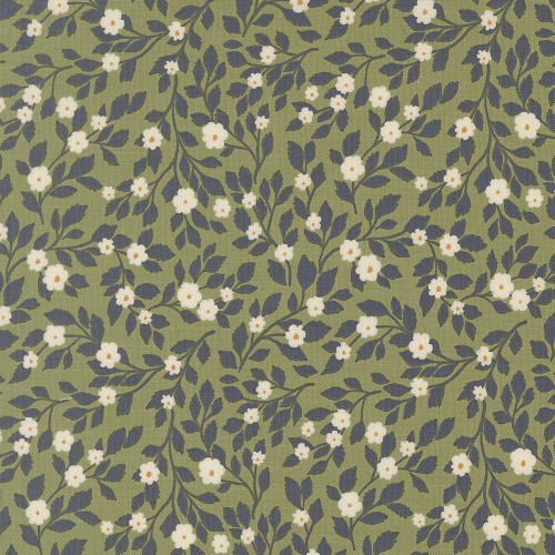 Moda Fabrics True Love Lella Boutique Daydream Posies Floral Fern Green