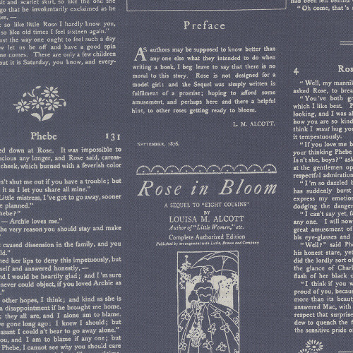 Moda Fabrics True Love Lella Boutique Alcott Words Twilight Blue