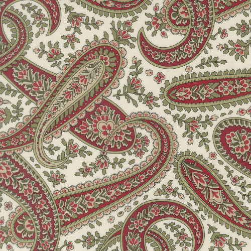 Moda Fabrics Candlelight Christmas 3 Sisters Plaza Paisley Cream Multi