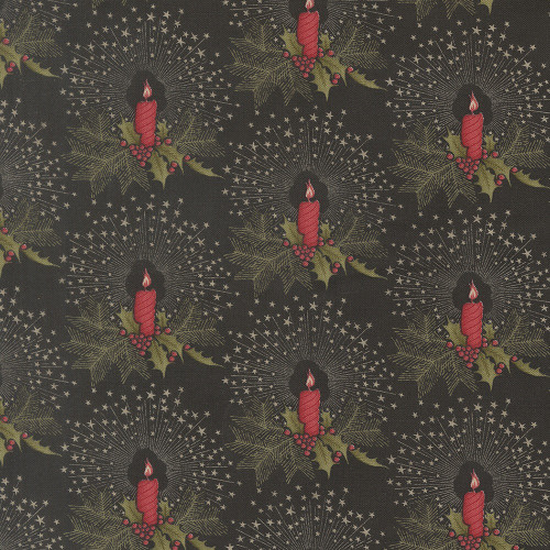 Moda Fabrics Candlelight Christmas 3 Sisters Candlelight Ebony Black