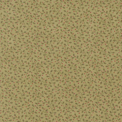 Moda Fabrics Candlelight Christmas 3 Sisters Festive Berry Vine Sage Green