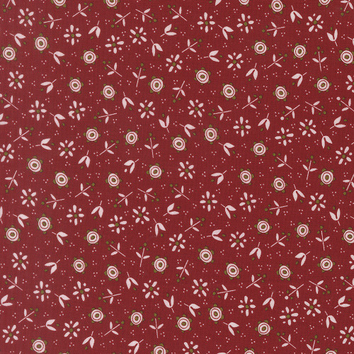 Moda Fabrics Chilly Sweetwater Christmas Flowers Flowers Red Red