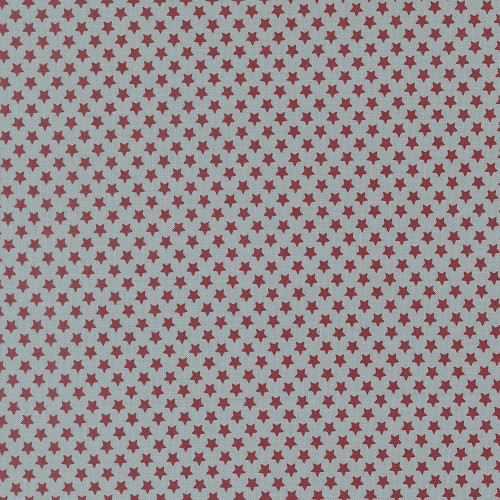 Moda Fabrics Chilly Sweetwater Star Bright Star Bright Storm Aqua, fabric with red stars on a light aqua background.