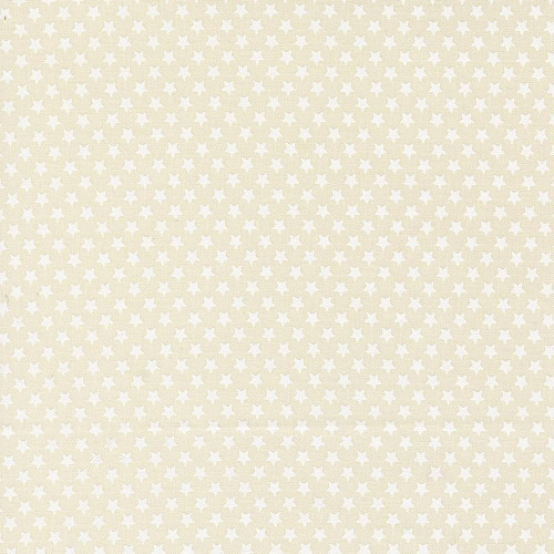 Moda Fabrics Chilly Sweetwater Star Bright Vanilla White on White, cream fabric with small white star pattern.