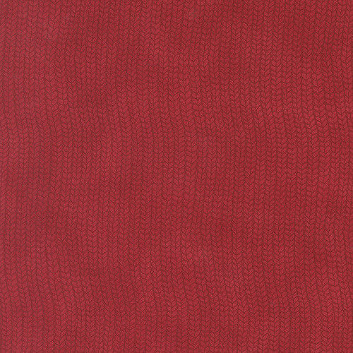 Moda Fabrics When Snow Falls Deb Strain Stocking Weave Stripes Berry Red Red