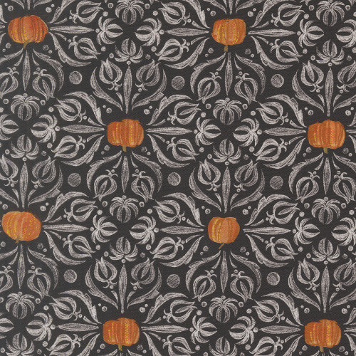 Moda Fabrics Coven Robin Pickens Medallion Tiles Damask Onyx Black
