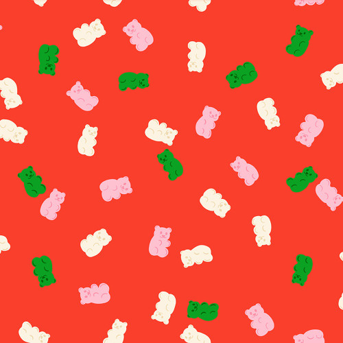 Moda Fabrics Merry Happy Ruby Star Society Kimberly Kight Merry Gummies Lollipop Red
