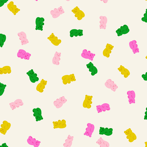 Moda Fabrics Merry Happy Ruby Star Society Kimberly Kight Merry Gummies Natural Cream
