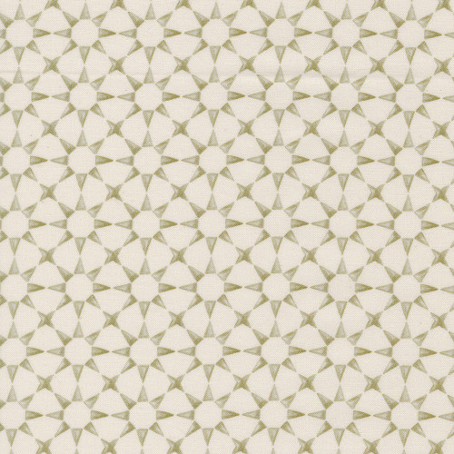 Moda Fabrics Silent Night Watercolour Heart Star Mosaic Lamb Green