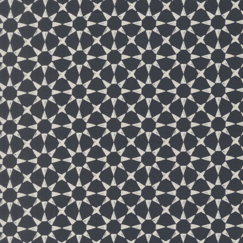 Moda Fabrics Silent Night Watercolour Heart Star Mosaic Holy Night Blue
