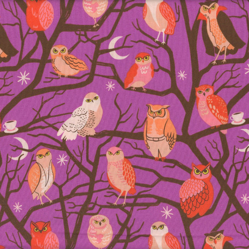 Moda Fabrics Freaky Familiars Ruby Star Society Who Cooks for You Witchy Purple