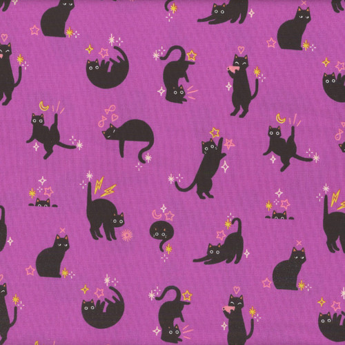 Moda Fabrics Freaky Familiars Ruby Star Society Catwalk Witchy Purple