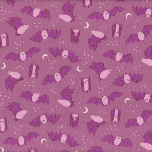 Moda Fabrics Freaky Familiars Ruby Star Society Fat Bats Heliotrope Lavender