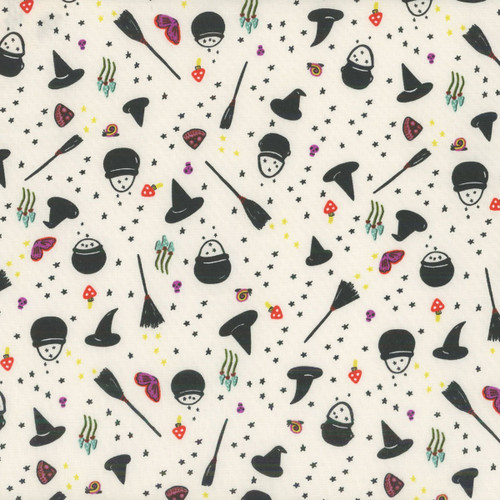 Moda Fabrics Freaky Familiars Ruby Star Society Witchy Woman Natural Cream