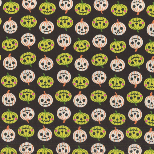 Moda Fabrics Freaky Familiars Ruby Star Society Pumpkin Party Black