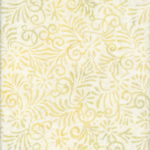 Batik Textiles Batik Fabrics Cream White Floral Vines