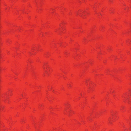 Lumin Fabrics White Owl Textiles Feathered Festivities Sketches Red