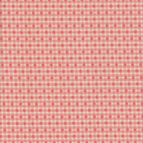Benartex Fabrics Into the Meadow Katie Daisy Pink Peach Jam Meadow Star Gingham