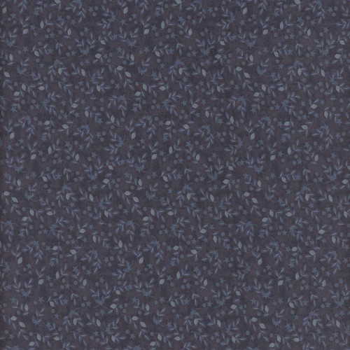 Benartex Fabrics American Valor Cheryl Haynes Navy Blue Star Vine, fabric with navy blue background and a detailed white star vine pattern.