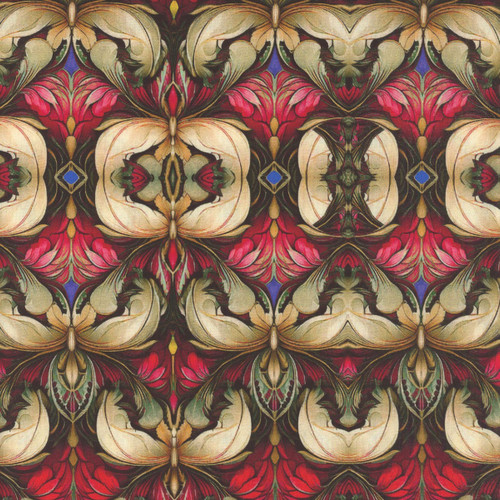 Benartex Fabrics Incandescent Paula Nadelstern Red Multi Jewel Box