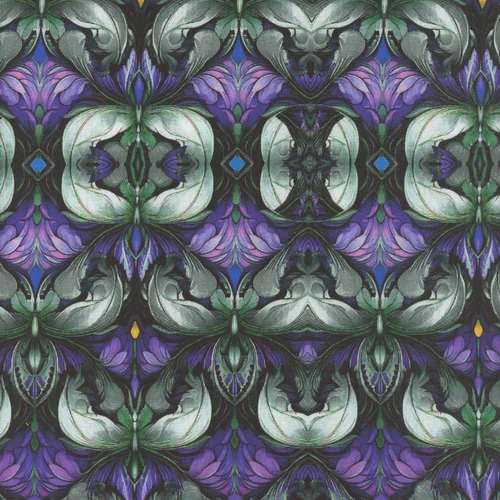 Benartex Fabrics Incandescent Paula Nadelstern Purple Multi Jewel Box