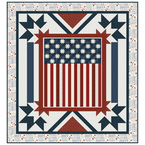 Benartex Fabrics American Valor Cheryl Haynes Unified Quilt Kit