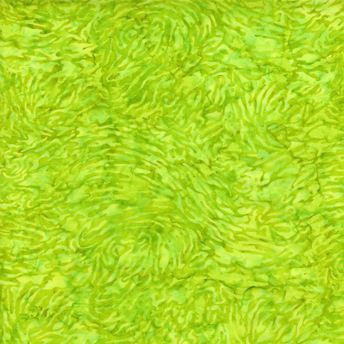 Timeless Treasures Fabrics Tonga Batiks Raven Halloween High Tide Slime Green, green batik fabric with abstract swirl pattern.