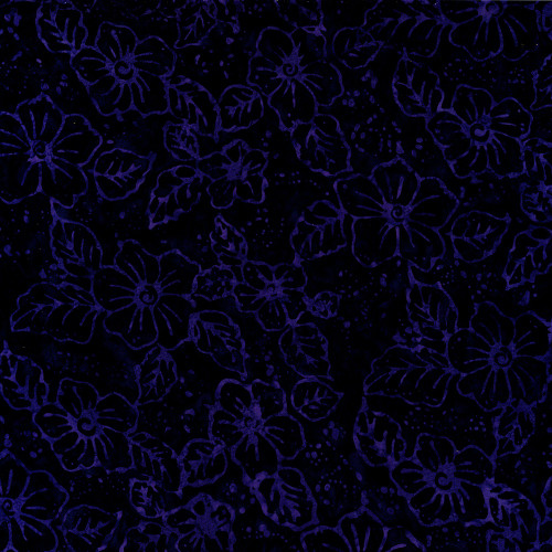 Timeless Treasures Fabrics Tonga Batiks Lilypad Pearled Floral Grape Purple
