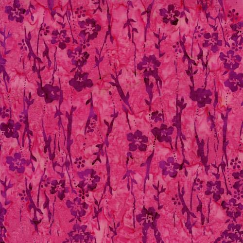 Timeless Treasures Fabrics Tonga Batiks Fandango Flower Garden Pink