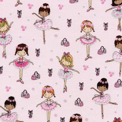 Timeless Treasures Ballerinas Pink Ballerinas