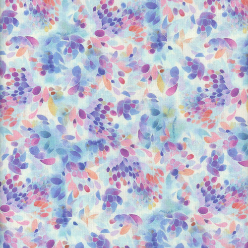 Timeless Treasures Fabrics Love Spell Falling Petals Blue Purple