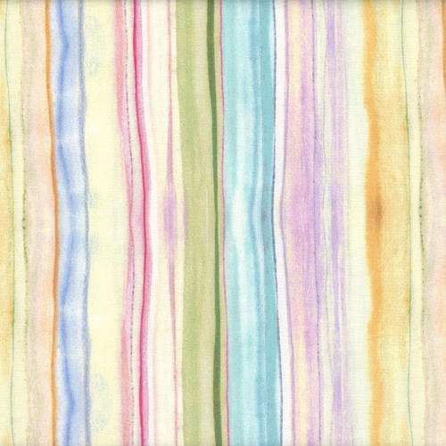 Timeless Treasures Fabrics Love Spell Watercolor Love Stripe Multi Pink Red