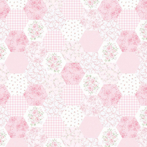 Timeless Treasures Fabrics Pretty In Pink Pretty In Pink Hexagons Pink