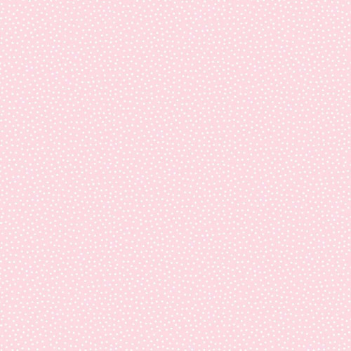 Timeless Treasures Fabrics Pretty In Pink Tiny Dots Pink, pink fabric with small white polka dots.