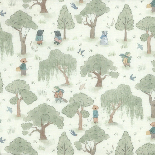 Dear Stella Fabrics Woodland Willow Woodland Willow Multi Green Cream