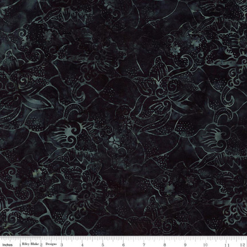 Riley Blake Fabrics 108 Inch Wide Batik Quilt Backing Vibrant Pointillism Charcoal Grey