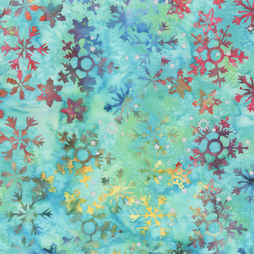 Windham Fabrics Anthology Batiks Jacqueline de Jonge Wonderful Feeling Bright Lights Snowflakes