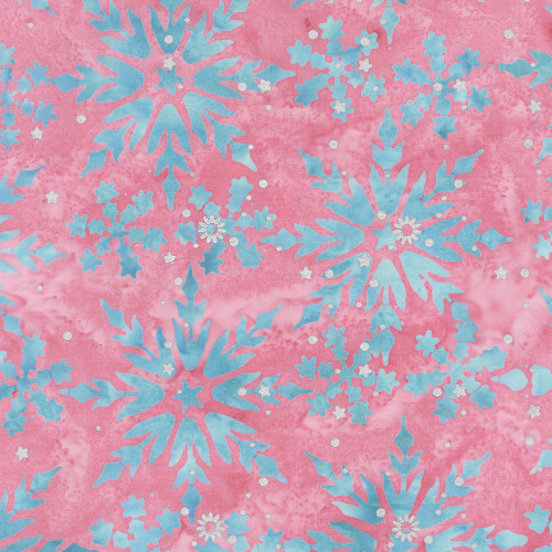 Windham Fabrics Anthology Batiks Jacqueline de Jonge Wonderful Feeling Pink Star of Bethlehem