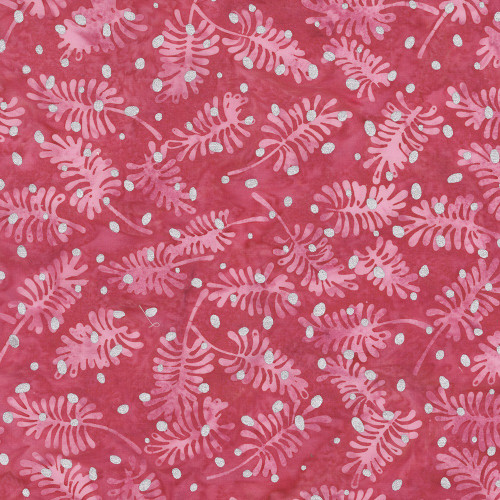 Windham Fabrics Anthology Batiks Jacqueline de Jonge Wonderful Feeling Fuchsia Pink Pine Leaves