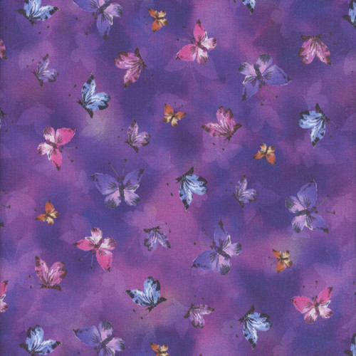 Windham Fabrics Violeta Whistler Studios Purple Butterfly Flight