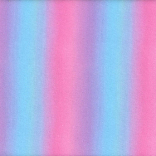 Windham Fabrics Twirling Tutus Whistler Studios Multi Pastel Pirouette, a soft pastel fabric with a gradient of pink, purple, and blue colors blending seamlessly.