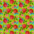 FreeSpirit Fabrics Riviera Odile Bailloeul Mini Al Fresco Green, floral fabric pattern with red and pink roses, green leaves, and a checkered yellow and green background.