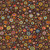 Free Spirit Fabrics Kaffe Fassett Perennials Byzantine Roman Glass, colorful abstract floral pattern with concentric circles on a dark background.