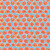 FreeSpirit Fabrics Kaffe Fassett Collective Bits & Bobs by Brandon Mably Flower Net Blue, close-up of a vibrant floral fabric pattern with pink and yellow flowers on a blue background.